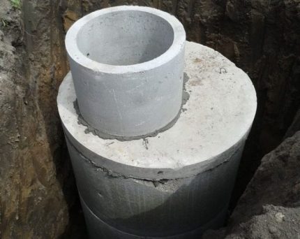 Construção de uma fossa de anéis de concreto - uma alternativa ao barril de plástico Uma alternativa ao barril é uma fossa de anéis de concreto