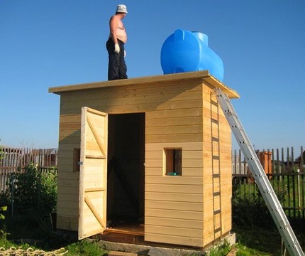 DIY summer heated shower Doorway seal