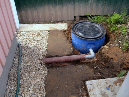 DIY heated shower drain pit Drain pit volume