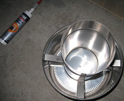 Características da instalação de defletores na chaminé Montagem do defletor