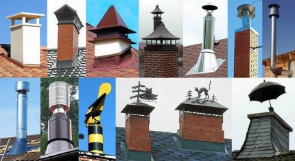 Idéias DIY para fazer um defletor de chaminé por conta própria Modelos defletores