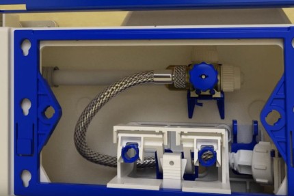 Inlet of a plastic water pipe to the tank