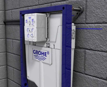 Instalação Sanitária Grohe Instalação Instalação sob o vaso sanitário da empresa