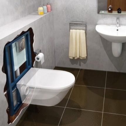 Kasenin monte edildiği tuvalete kurulum