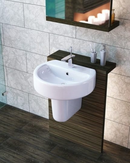 How to install a half tulip sink Semi-tulip mounted sink