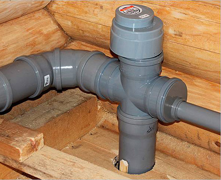 Placement de l'aérateur dans les sections horizontales de la canalisation