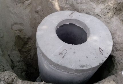 Chevauchement pour un puisard