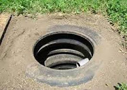 Fosse de vidange des pneus