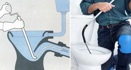 Comment nettoyer les toilettes avec un câble flexible Travailler avec l'outil
