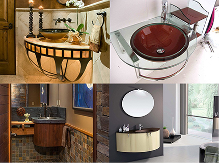 Hanging stands made of different materials