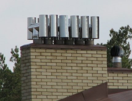 Déflecteur d'échappement à trois canaux Déflecteur en forme de H