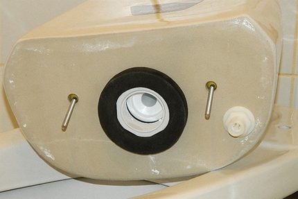 Cuvette de toilette démontée