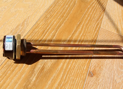 Do-it-yourself summer shower with heater TEN - heating element