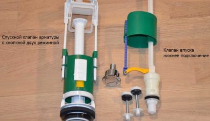 Raccords fonctionnels pour le réservoir de vidange