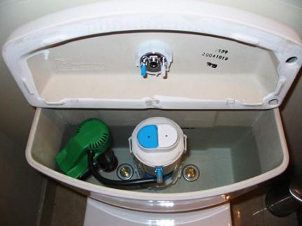 Double bouton de toilette