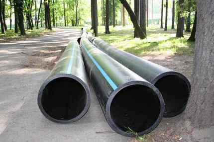 Tuyaux chauffés au soleil