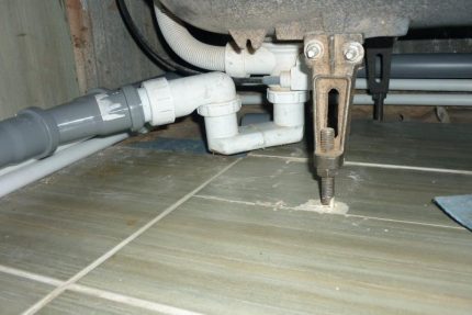 How to install a flat type siphon under the bath Flat gangway