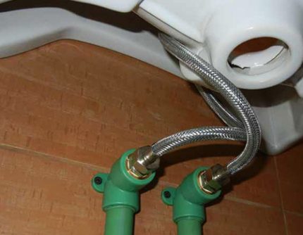 The correct connection of the mixer with the liner under the sink Optimum eyeliner length