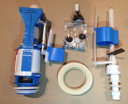 Valve with shut-off valve for toilet Separate fittings for the toilet