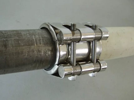 Instalação de braçadeira de tubo Diagrama de montagem da braçadeira