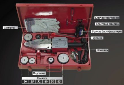 Complete set of apparatus for soldering polypropylene pipes Welding machine