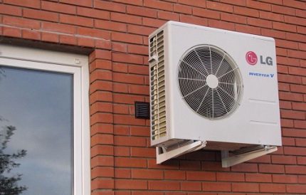 Unité de système split installée à l'extérieur de la maison Système de séparation de l'unité extérieure