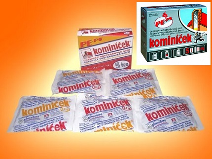 Kominichke - Mittel zum Reinigen des Schornsteins von Ruß Pulverkomödien