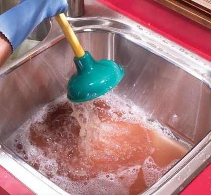 Verstopfte Spüle Verstopfte Spüle