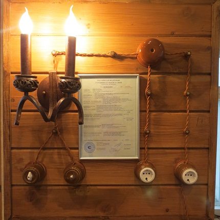 Câblage ouvert vintage à l'intérieur Câblage ouvert vintage à l'intérieur