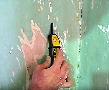 Definição da fiação na parede