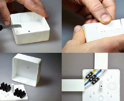 Montage du boîtier sous le chemin de câbles