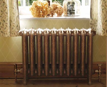 Piles en fonte à l'intérieur