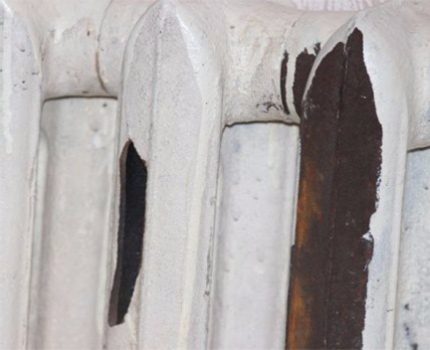 Rupture d'une batterie en fonte