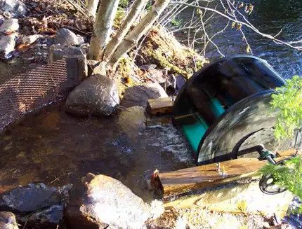 Petite turbine en fonctionnement