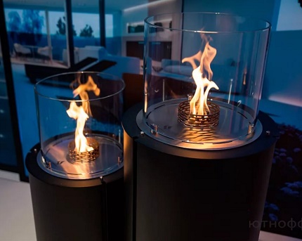 Bio-lareiras no interior de um apartamento na cidade Bio-lareiras no interior de um apartamento na cidade