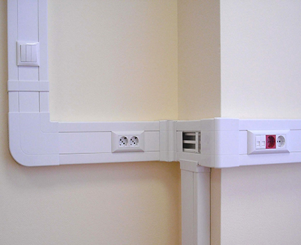 Canal de câble blanc