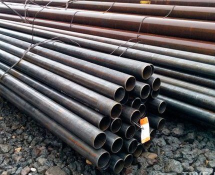 Pipe characteristics are indicated on a special label. Steel pipe marking