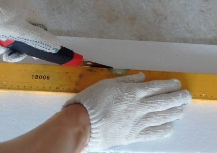 Lacunes lors de l'installation du polystyrène expansé Pose de styromousse