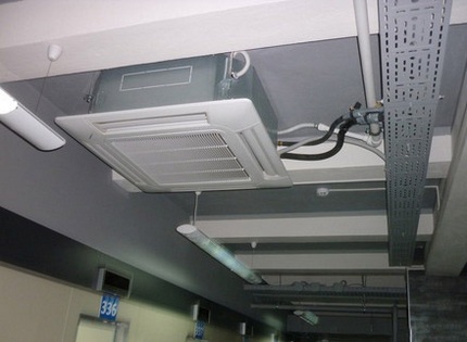 Système split cassettes avec possibilité de travailler sur le chauffage Cassette Split System