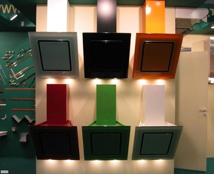 Eine Vielzahl von Haubenmodellen Arten von Luftabzugshauben