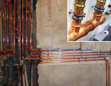 Conduite d'eau en cuivre