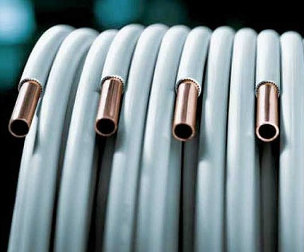 Tuyau en cuivre revêtu de polymère