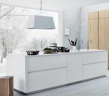 Installation de hotte îlot Hottes