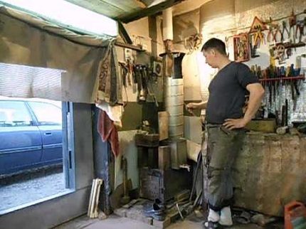 Garage heating with a miracle oven