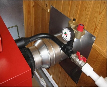 Die Sicherheitsgruppe wird unmittelbar nach dem Heizkessel montiert. Sicherheitsgruppe im Heizsystem