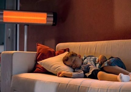 Users most often choose an electric model of an infrared heater Electric infrared model