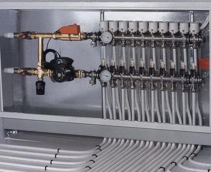 Le câblage des capteurs est une solution innovante dans le système de chauffage Collecteur de chauffage