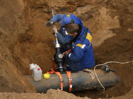 Connexion au gazoduc principal