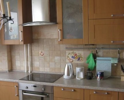 Riser de gaz dans la cuisine