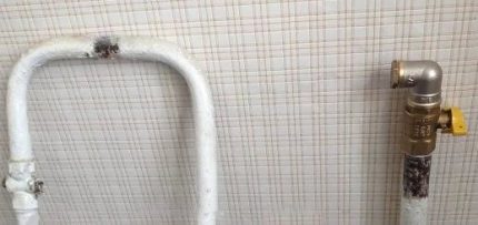 Coupe du tuyau de gaz